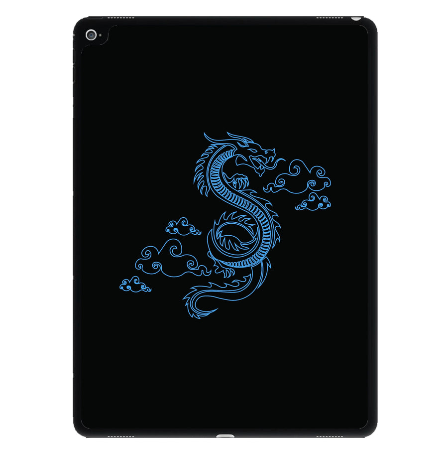 Blue - Dragon Patterns iPad Case