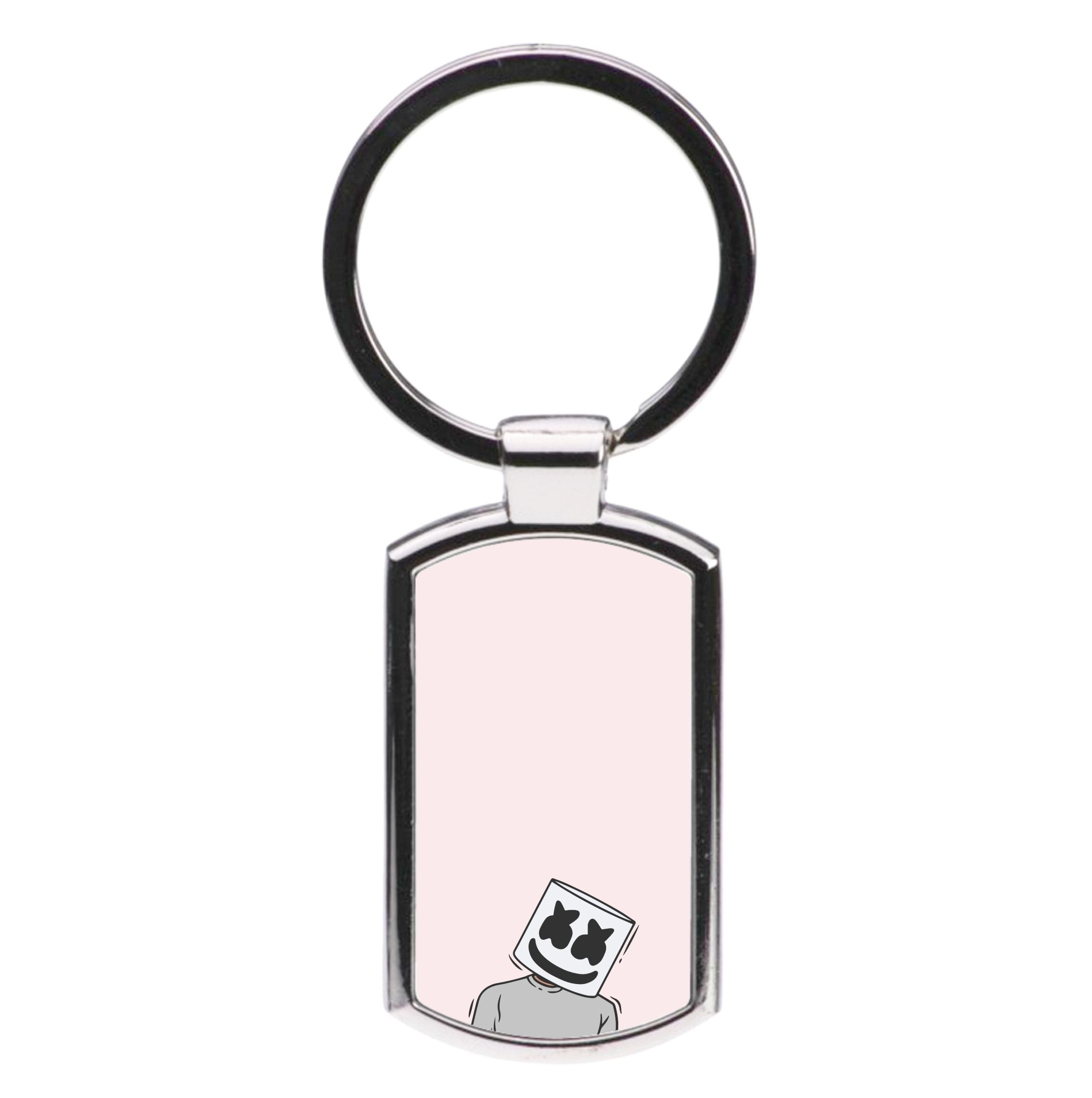 Grey Shirt - White Helmet DJ Luxury Keyring