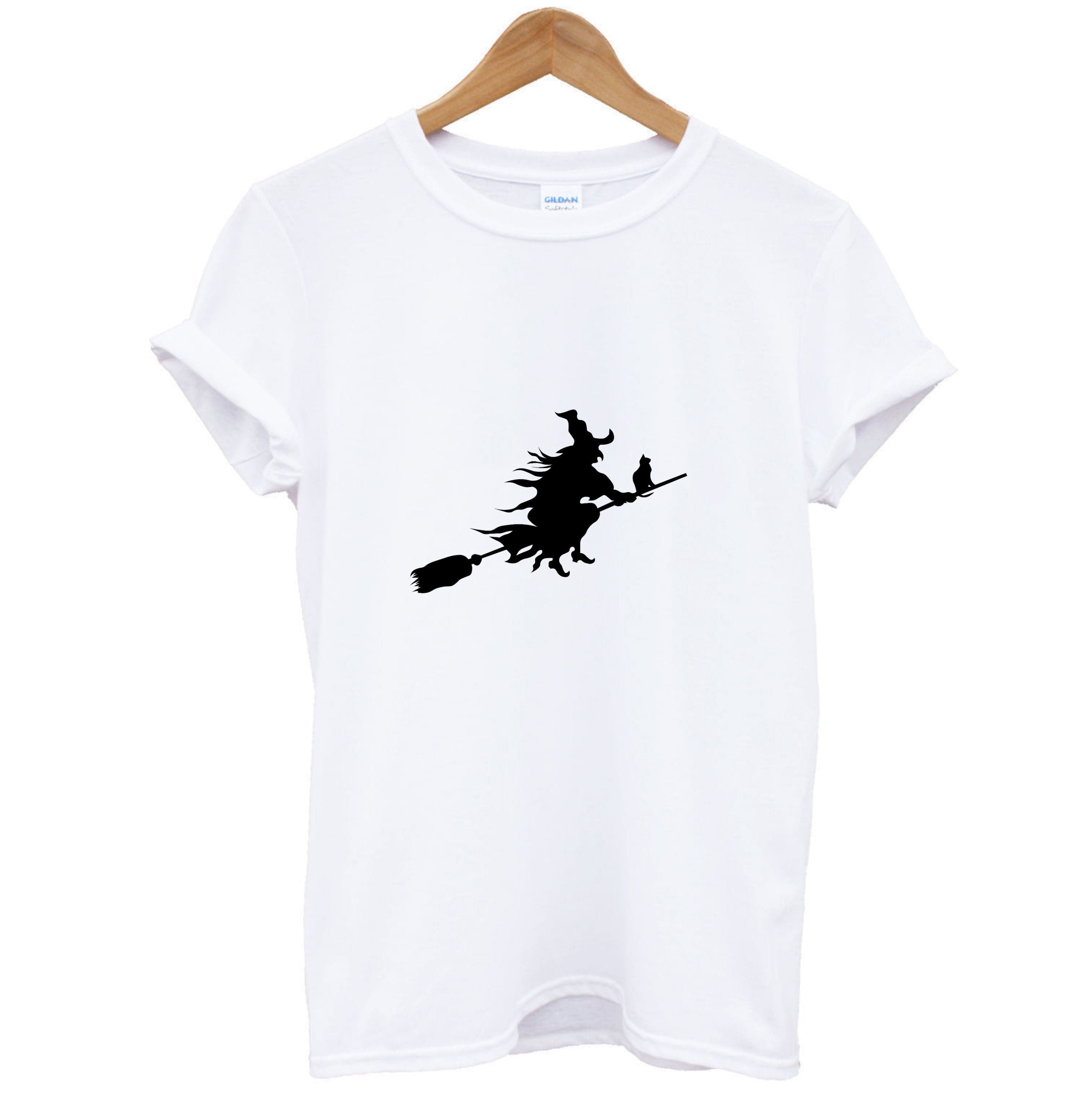 Witch And Cat - Halloween T-Shirt