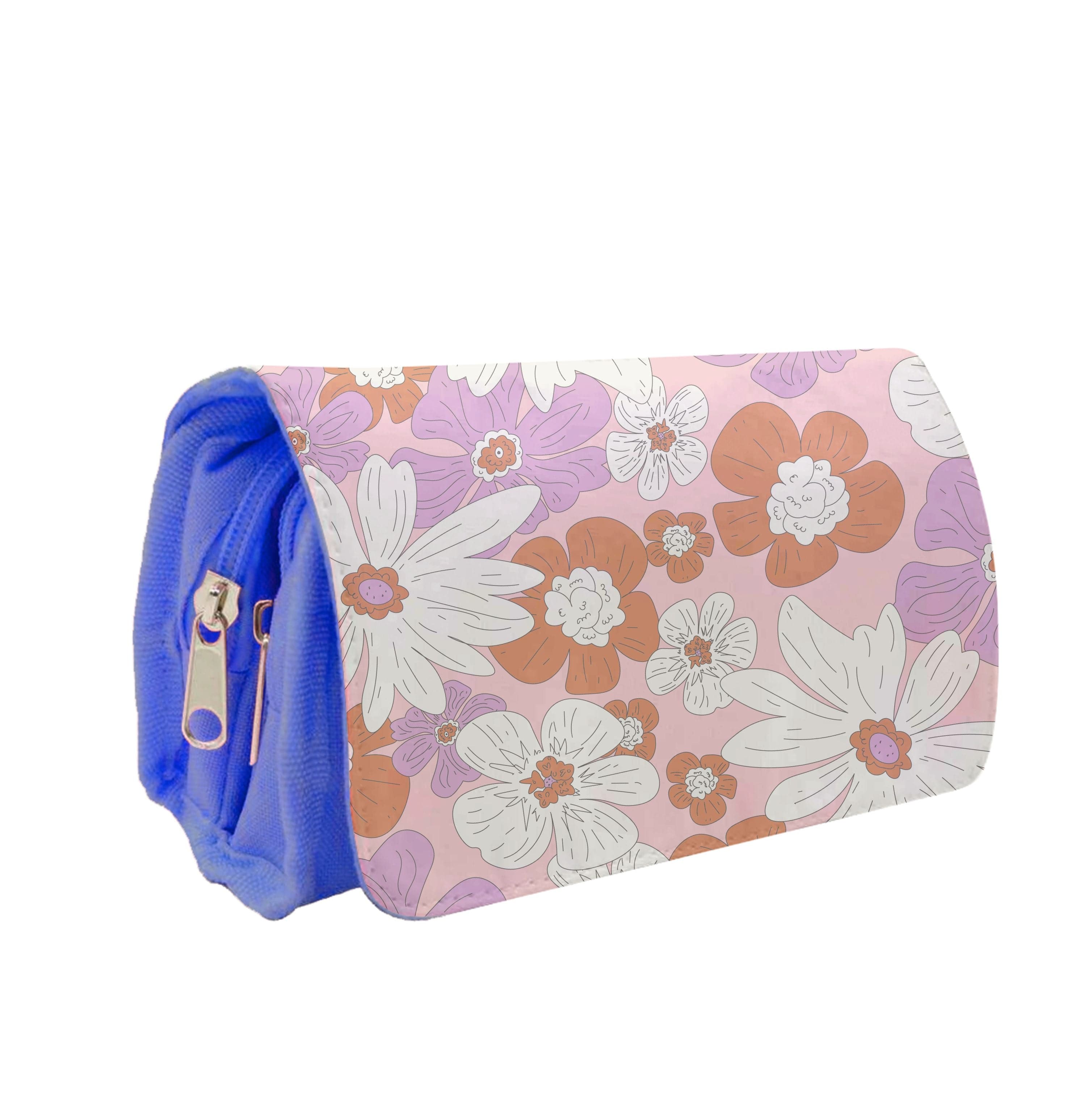 Retro Flowers - Floral Patterns Pencil Case