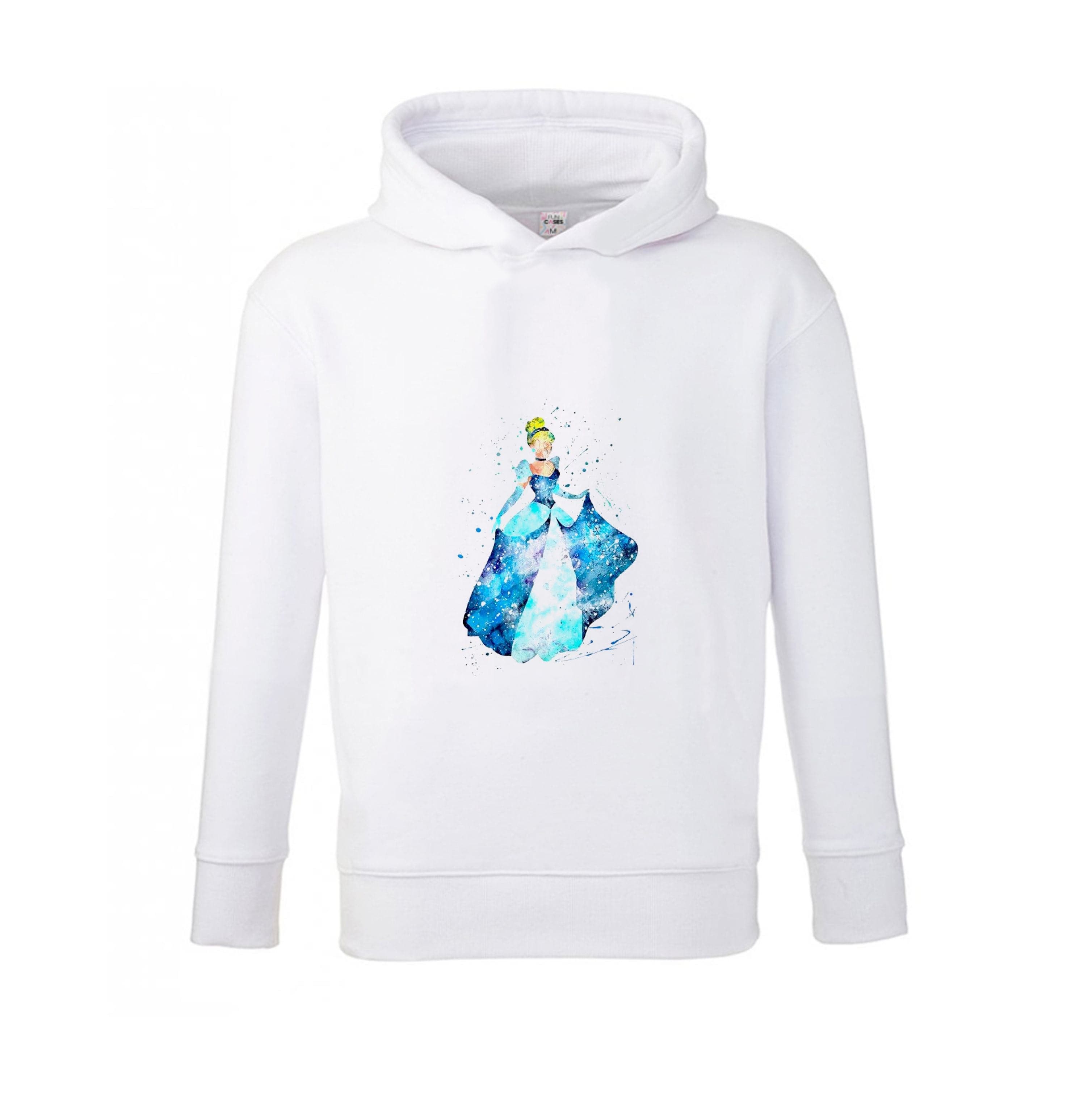 Watercolour Cinderella Fairytale Kids Hoodie