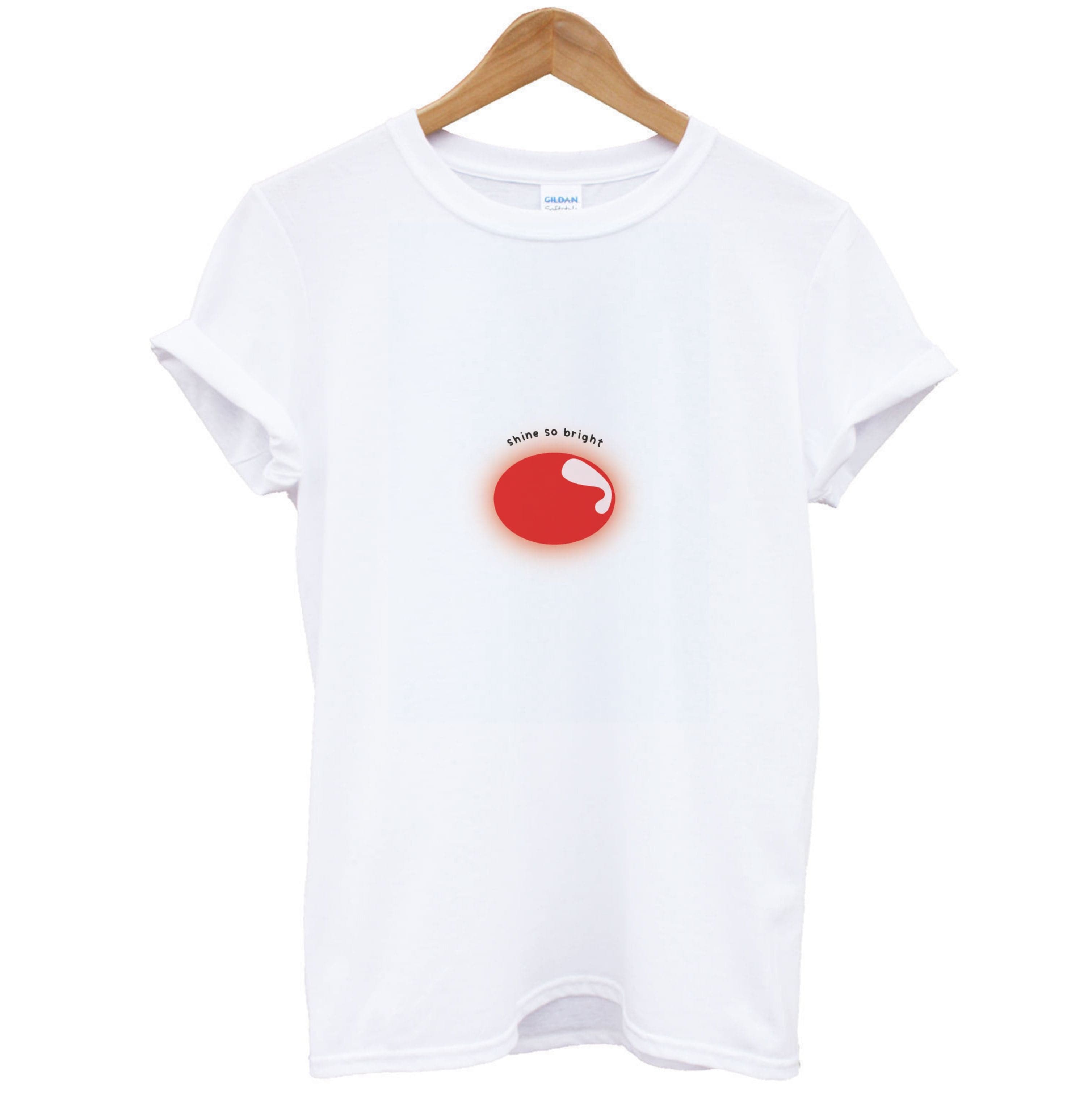 Rudolph's Nose Shine So Bright - Christmas T-Shirt