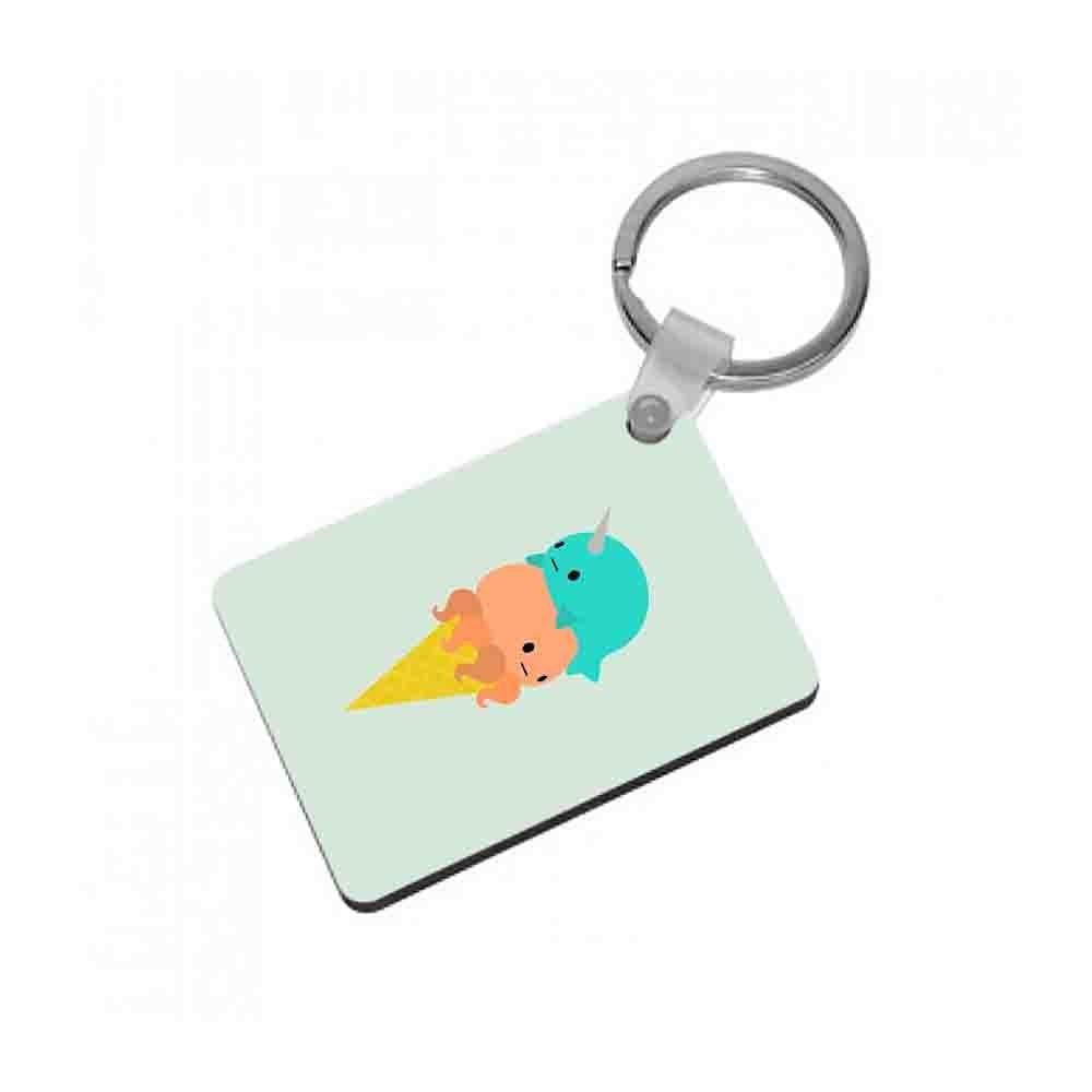 Narwhal Octopus Ice Cream Keyring - Fun Cases