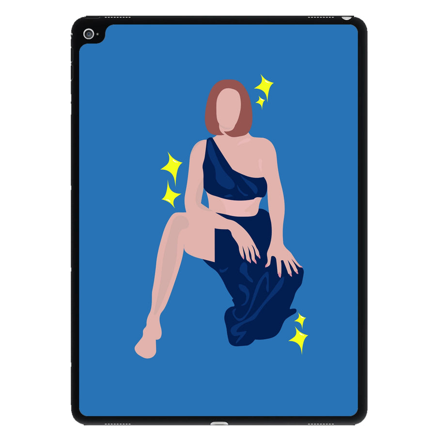Blue dress silhouette - Khloe Kardashian iPad Case