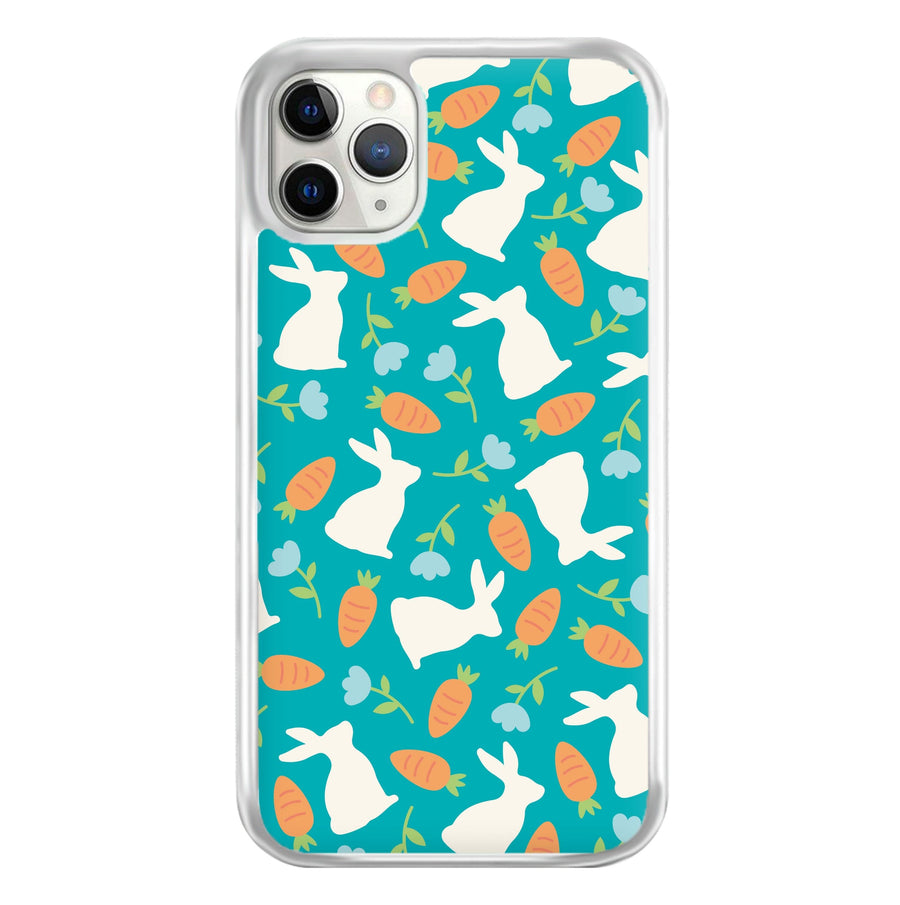 Bunnies And Carrots - Easter Patterns Phone Case