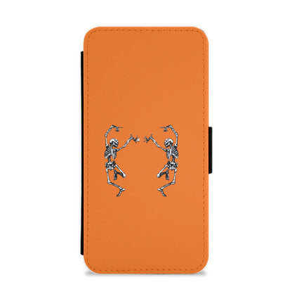 Dancing Skeletons - Halloween Flip / Wallet Phone Case