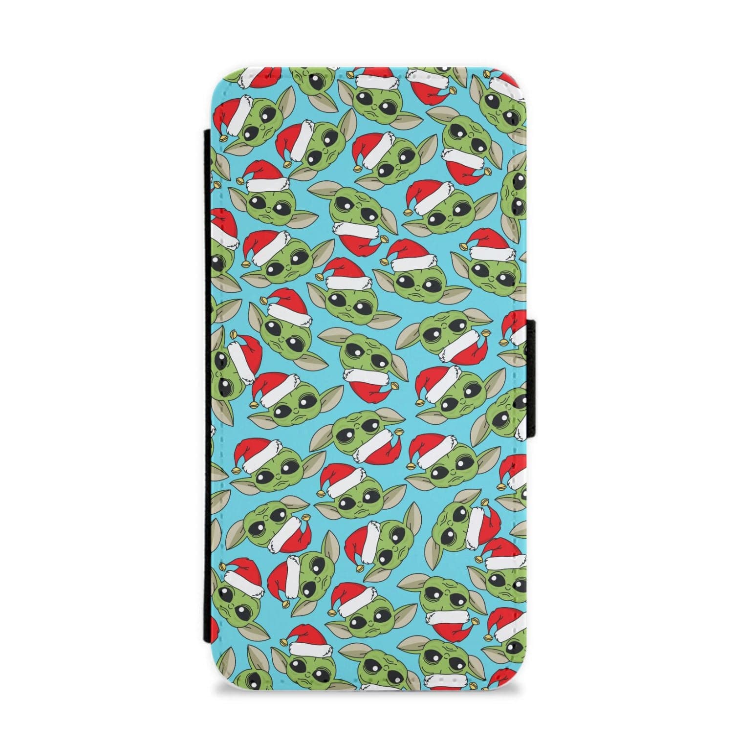 Baby Yoda Christmas Pattern Flip / Wallet Phone Case