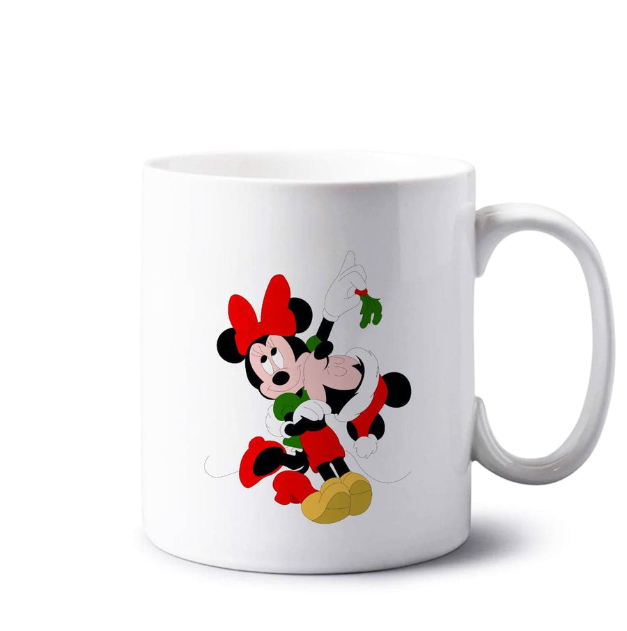 Mistletoe Mickey And Minnie Mouse - Christmas Mug