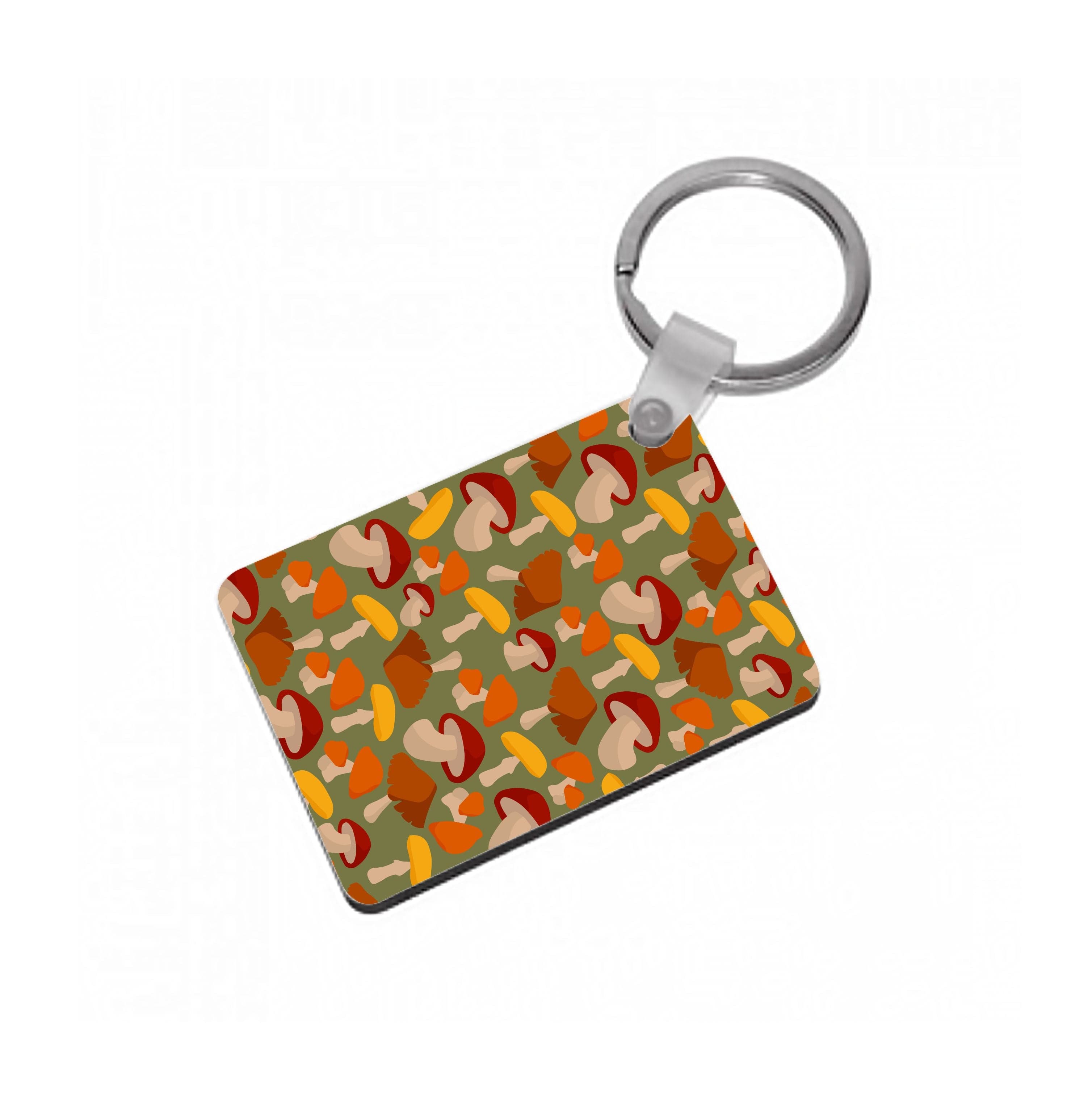 Mushroom Pattern - Autumn  Keyring