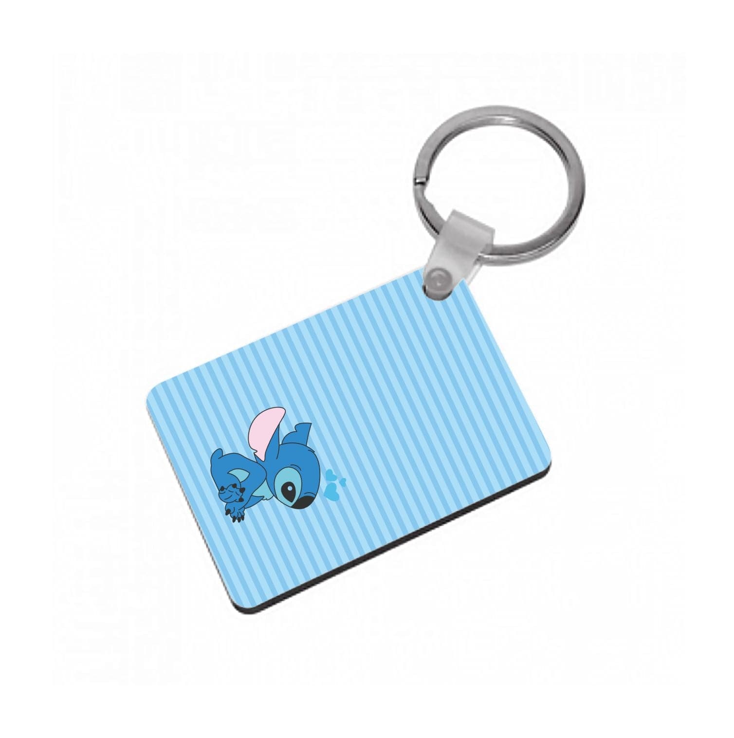 Blue Hearts Alien Blue Valentine's Keyring