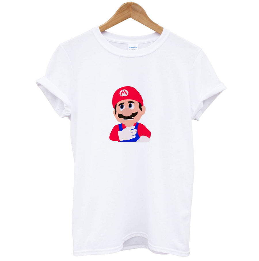 Worried Mario - The Super Mario Bros T-Shirt