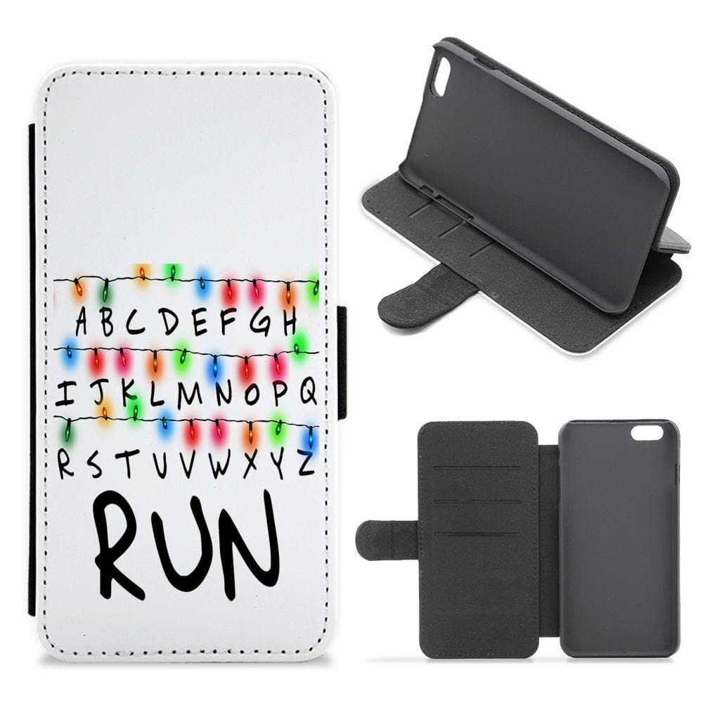 Run - Stranger Things Flip / Wallet Phone Case - Fun Cases