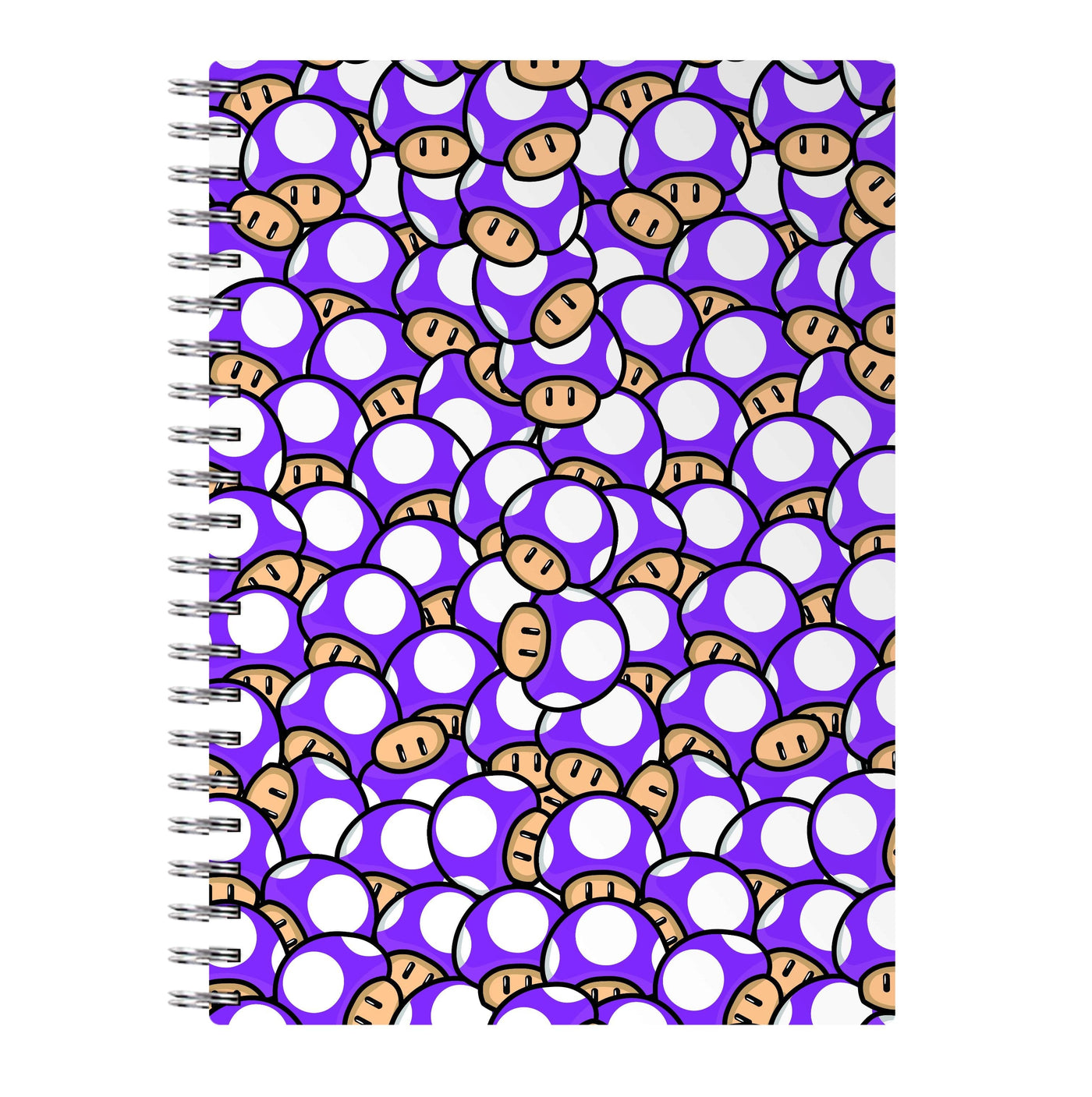 Mushroom Pattern - Purple Notebook