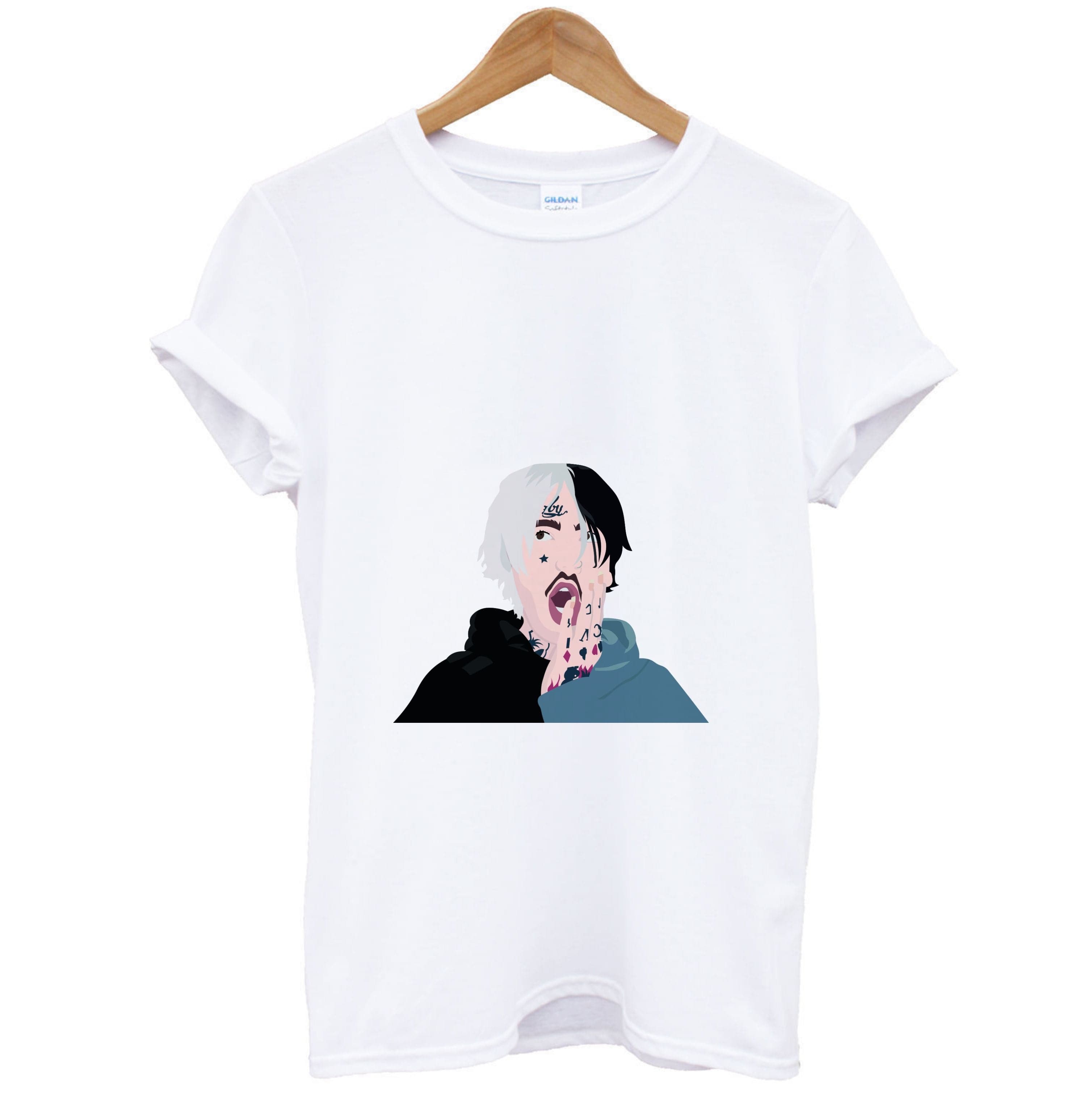 Black And White Hair - Peep T-Shirt