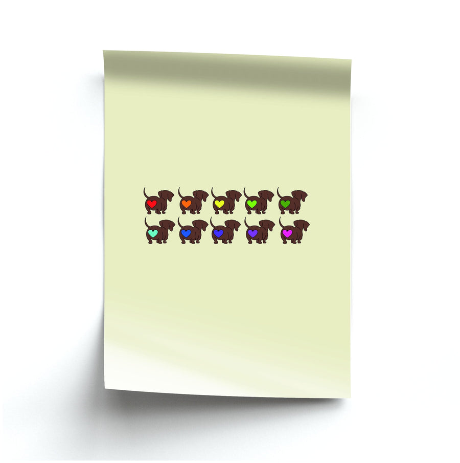 Love hearts - Dachshunds Poster