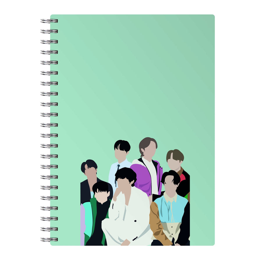 Blue BTS Members Notebook