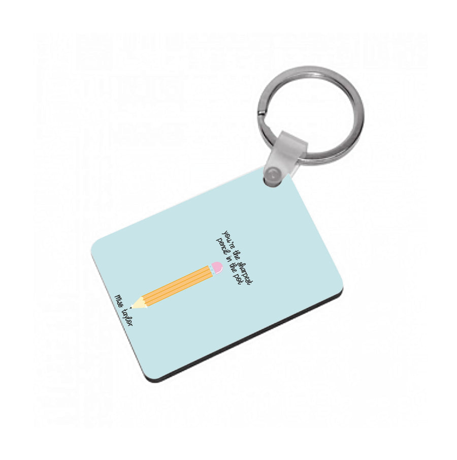 Sharpest Pencil In The Pot - Personalised Teachers Gift Keyring