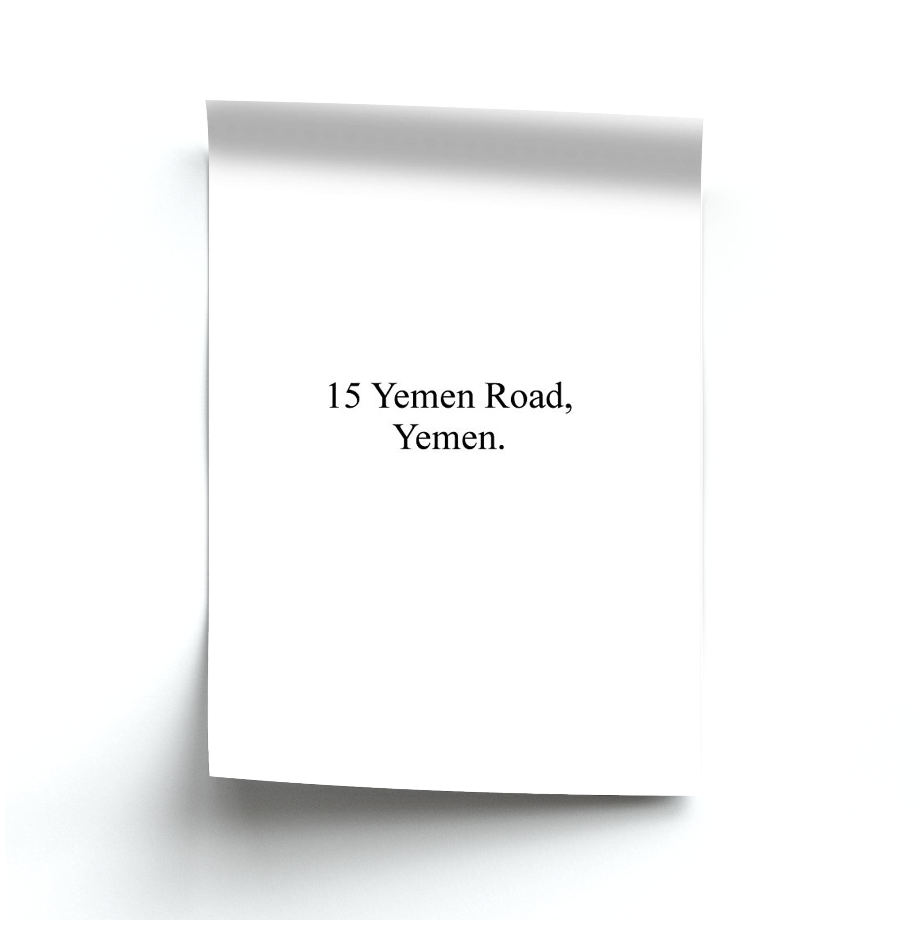 15 Yemen Road, Yemen Poster