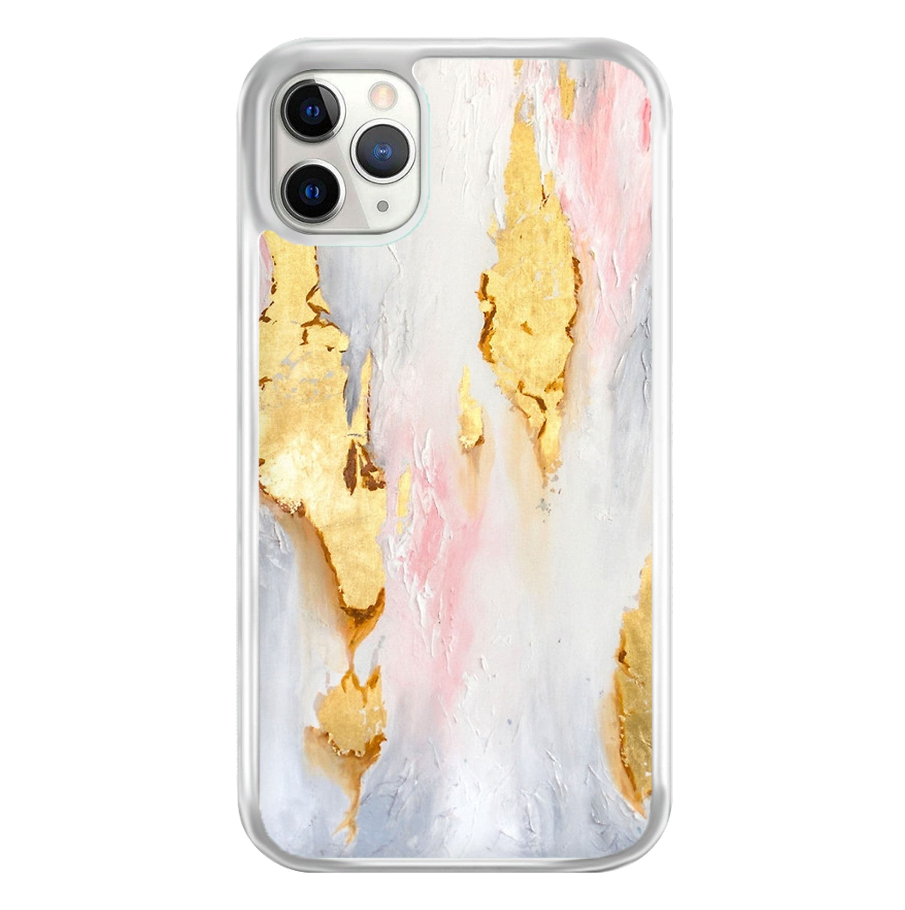 Gold Flaked Marble Pattern Phone Case