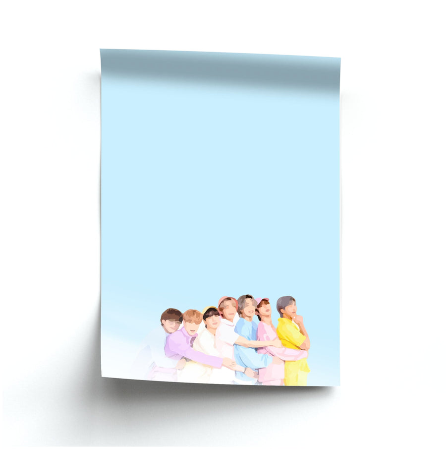 Colourful BTS Band Poster