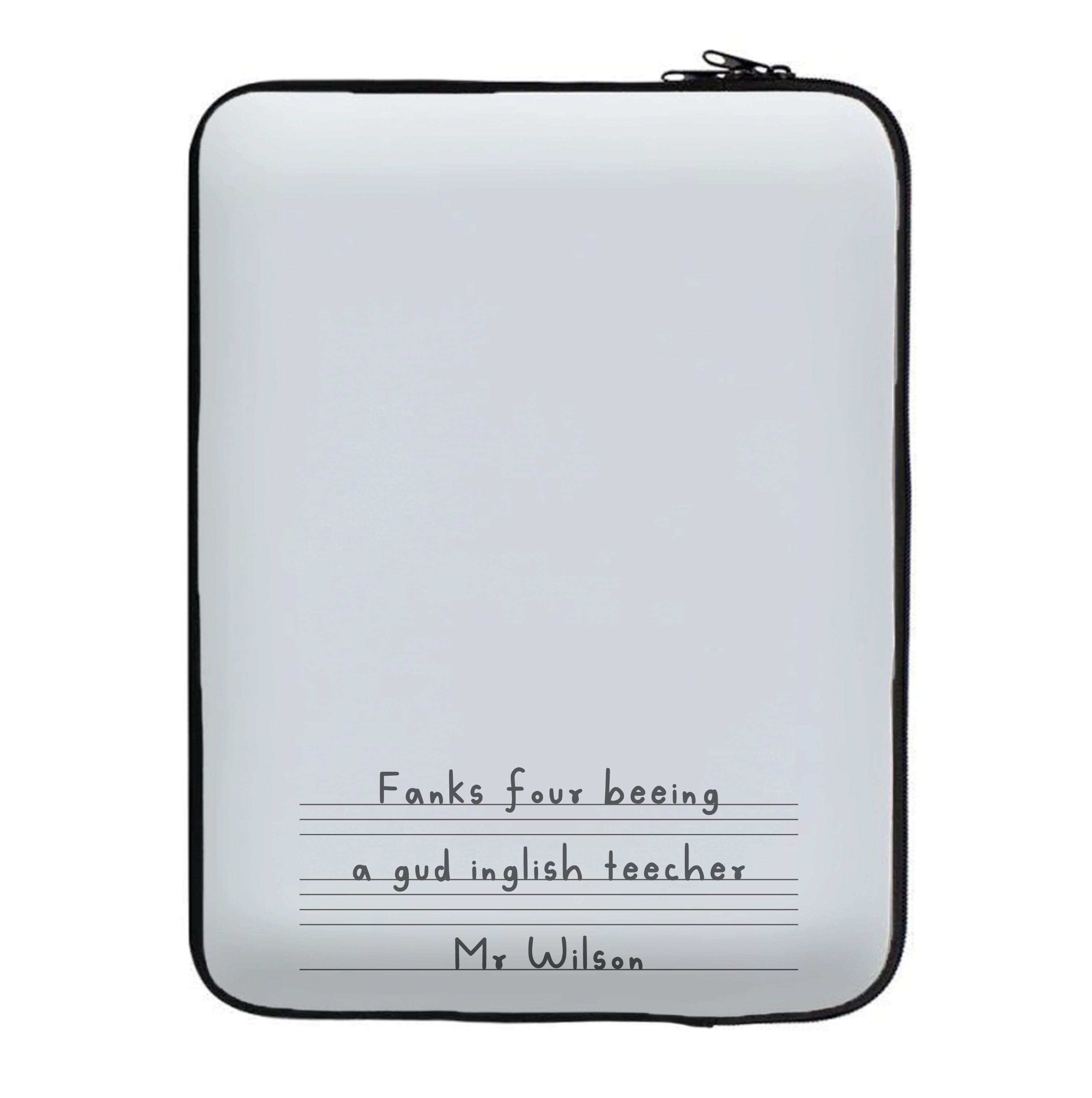 English Teacher - Personalised Teachers Gift Laptop Sleeve