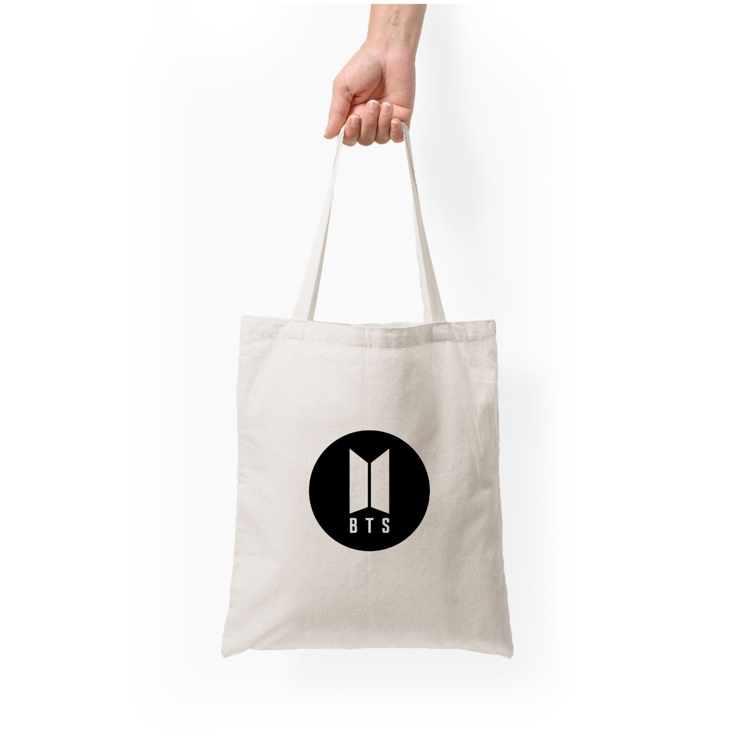 BTS logo Black - K Pop Tote Bag