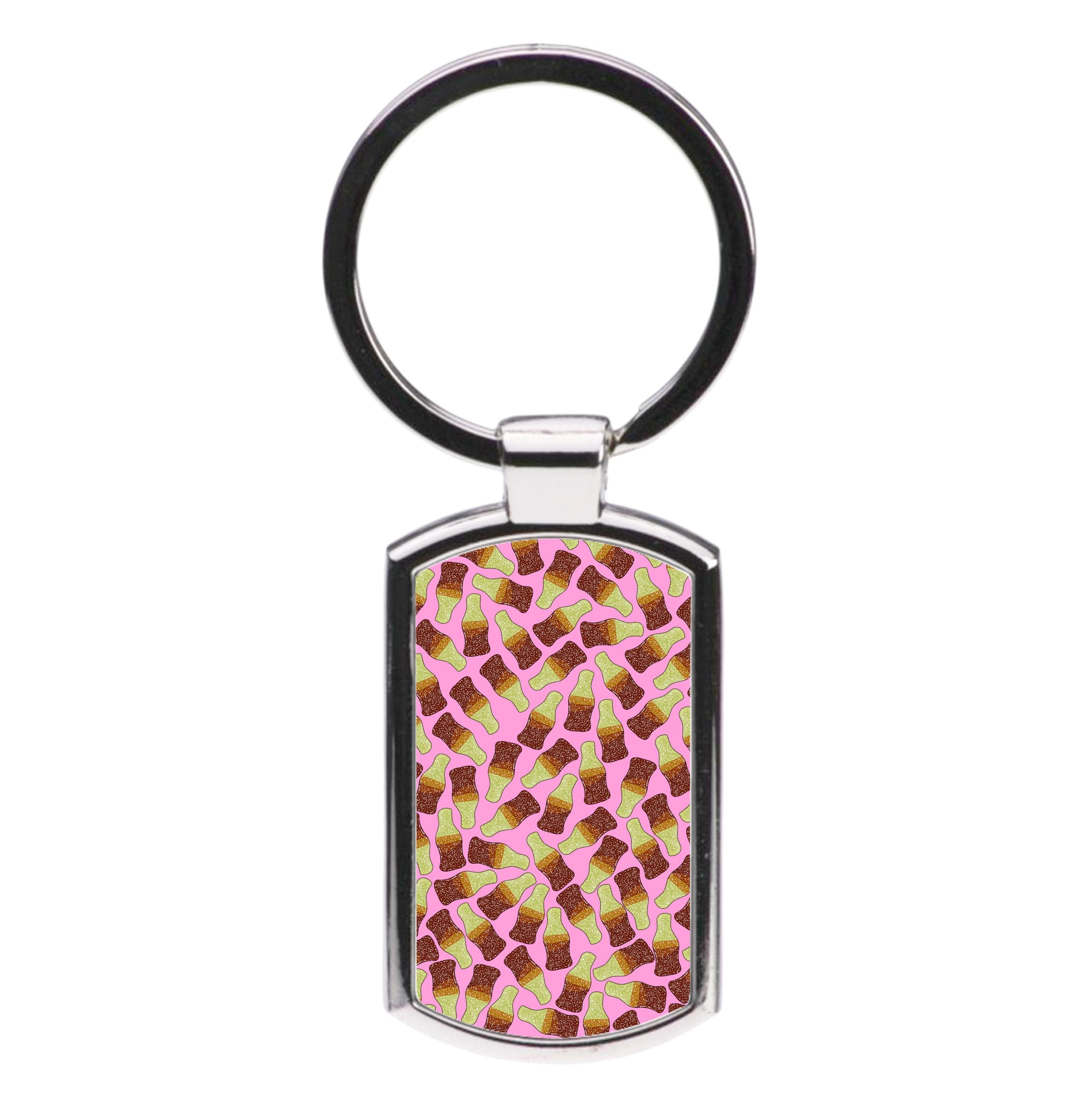 Cola Bottles - Sweets Patterns Luxury Keyring