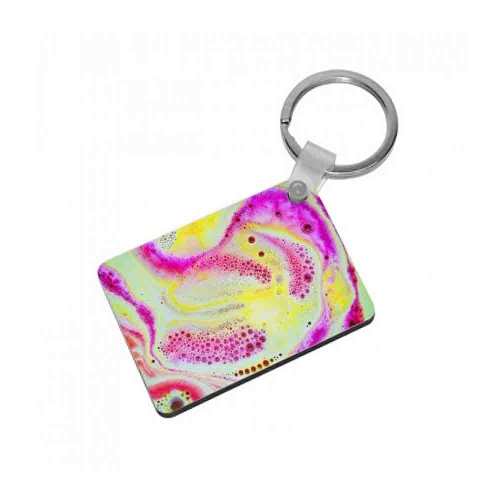 Super Colourful Bath Bomb Pattern Keyring - Fun Cases