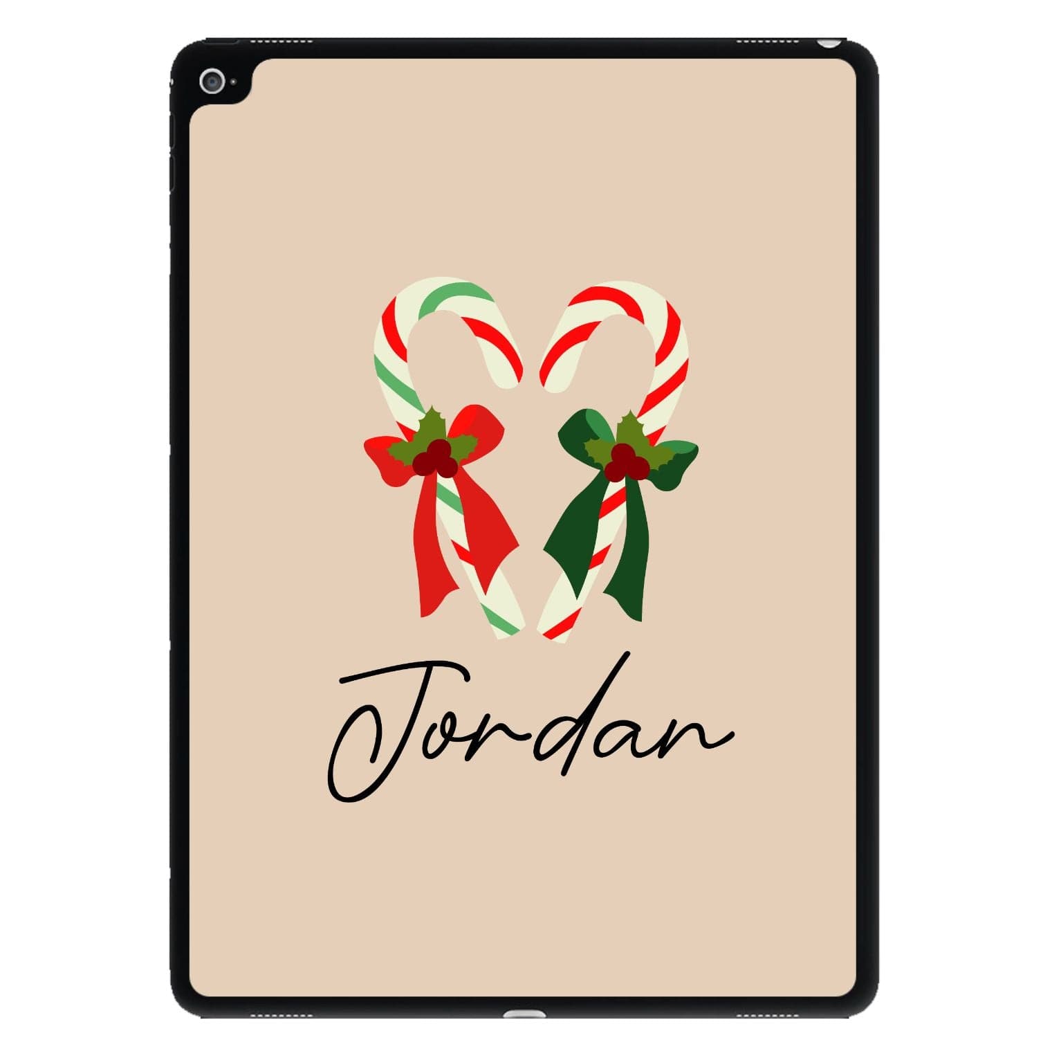 Candycane - Personalised Christmas iPad Case