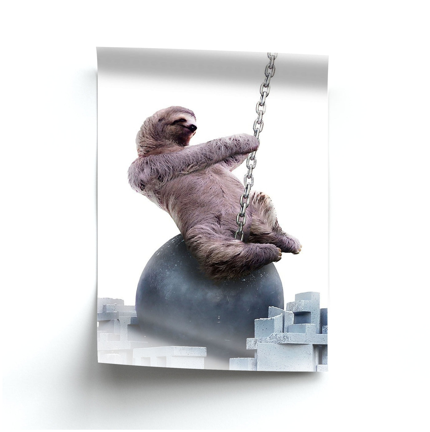Wrecking Ball Sloth Poster