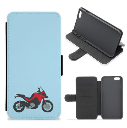 Red Motorbike - Motorbike Flip / Wallet Phone Case