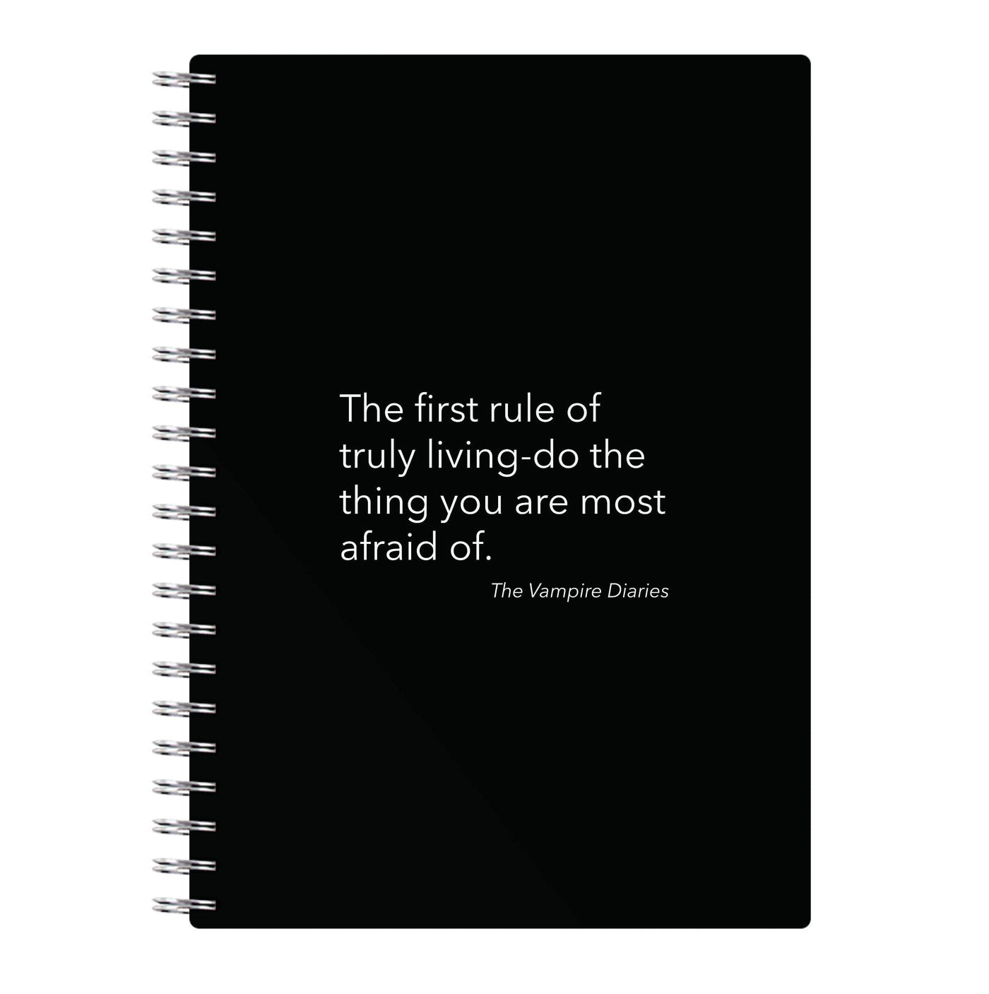 The First Rule Of Truly Living - Vampire Diaries Notebook
