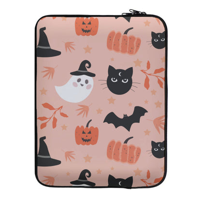 Pretty Pink Halloween Pattern Laptop Sleeve