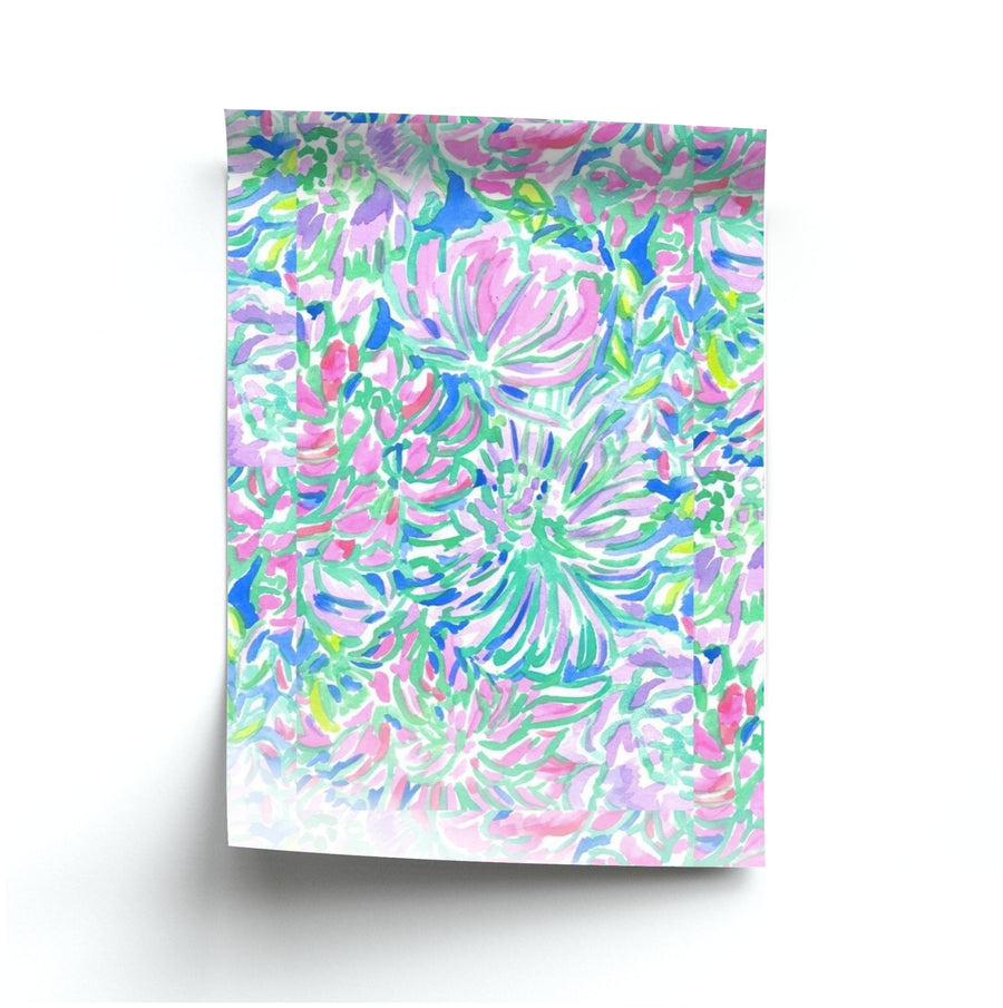 Colourful Floral Painting Poster