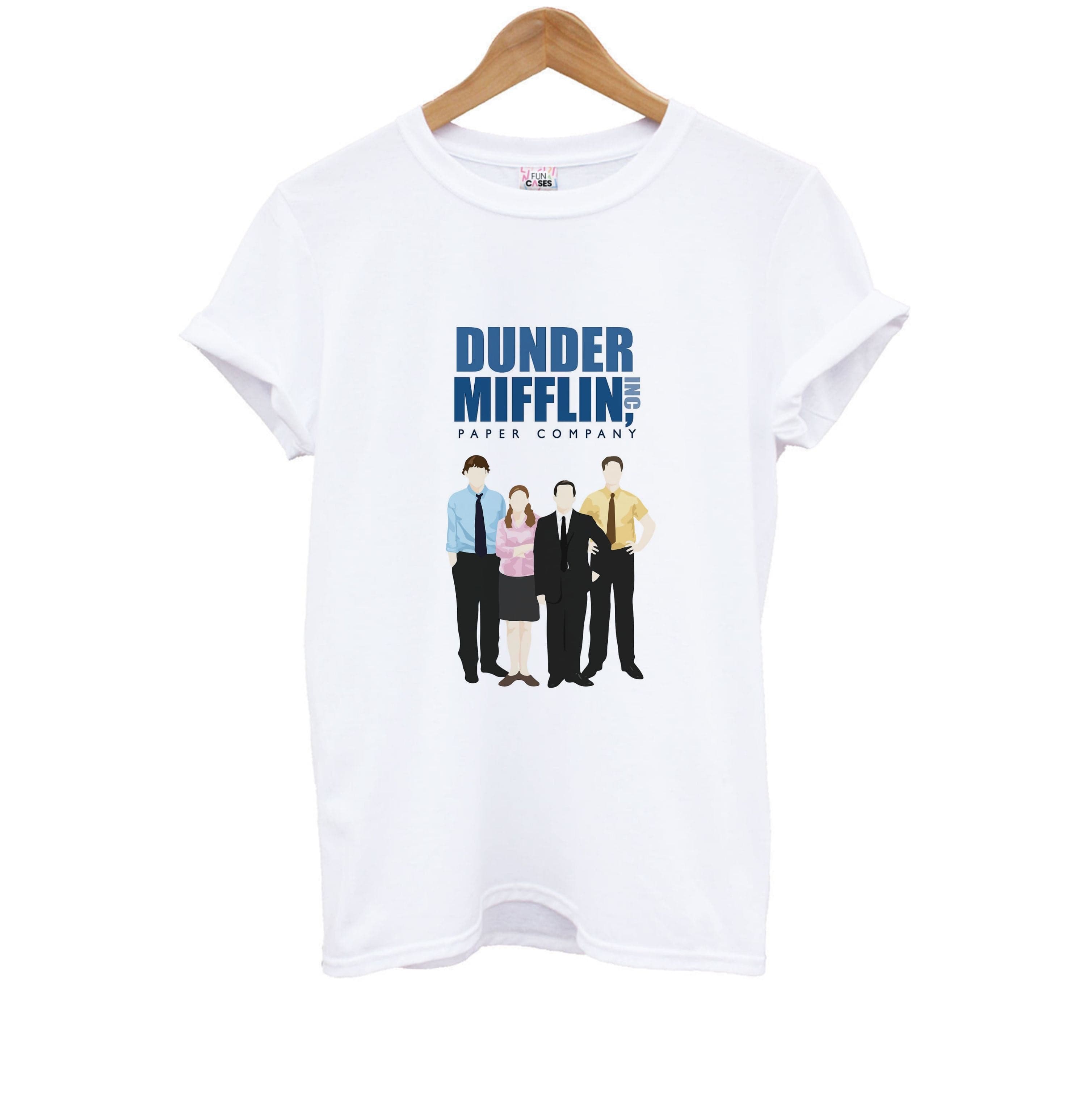 Office Cartoon - Dunder Mifflin Kids T-Shirt