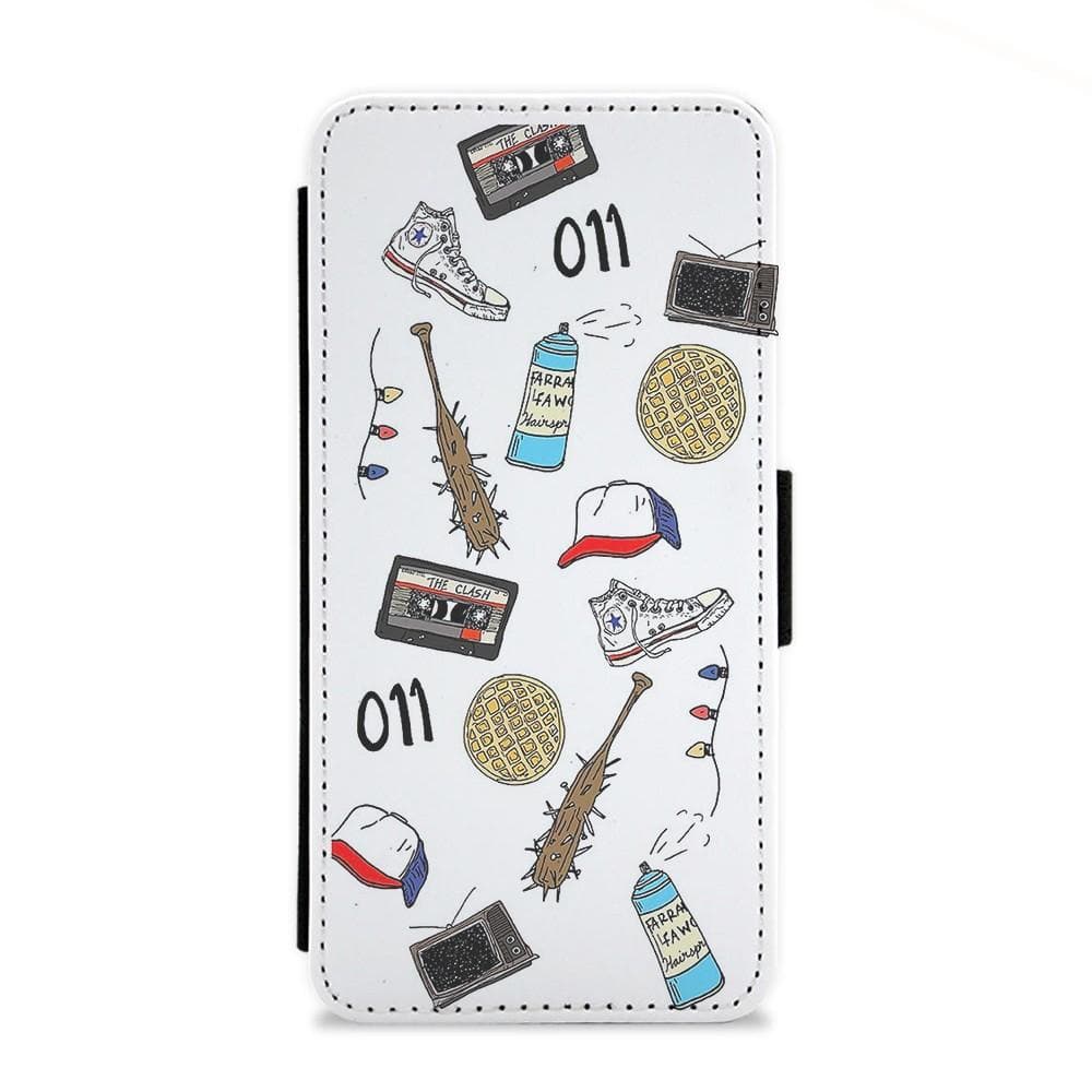 Stranger Things Drawings Flip Wallet Phone Case - Fun Cases