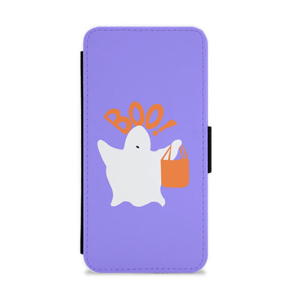 Ghost Boo! - Halloween Flip / Wallet Phone Case