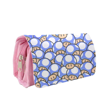 Mushroom Pattern - Dark Blue Pencil Case