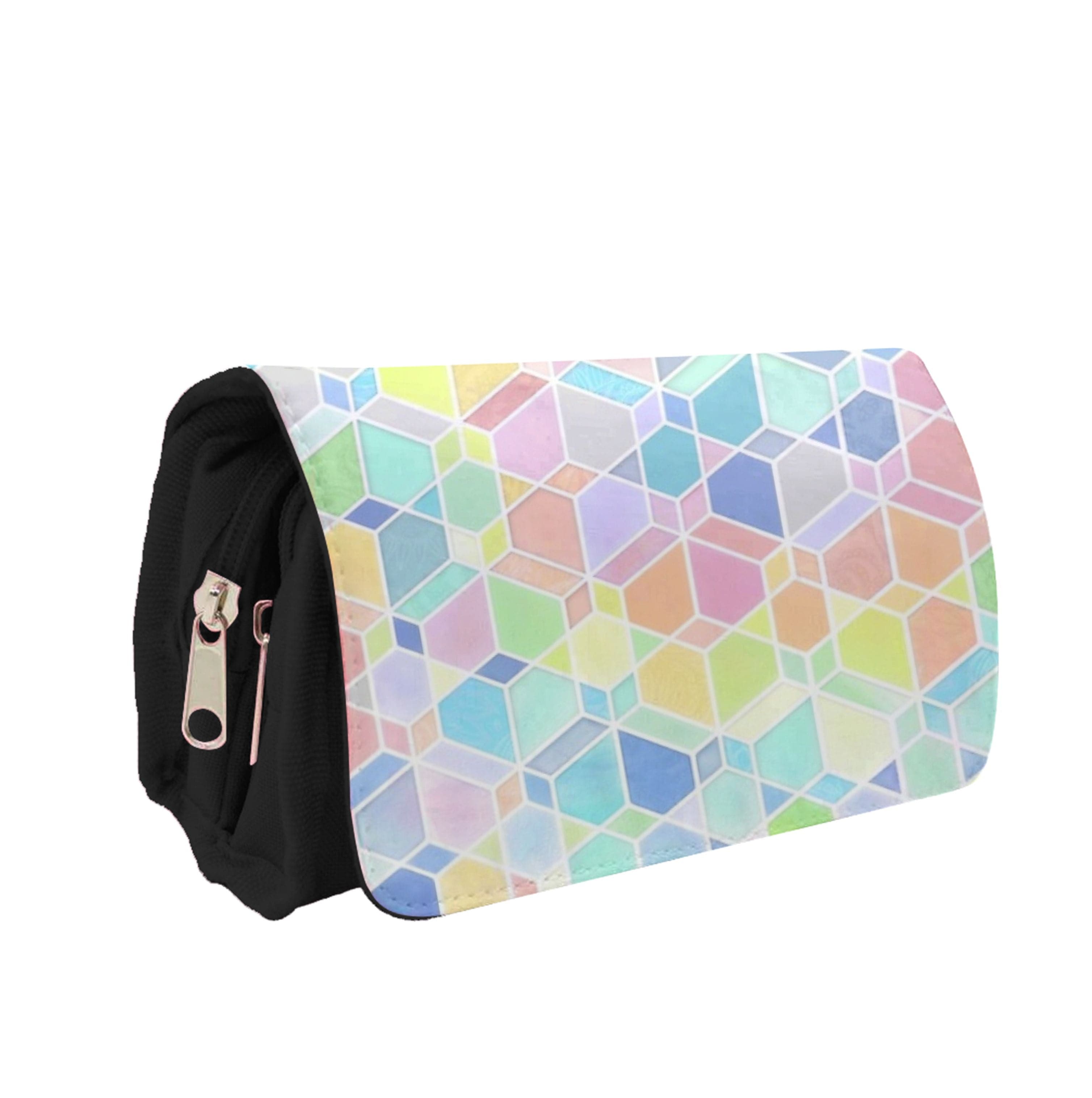 Bright Hexagon Pattern Pencil Case