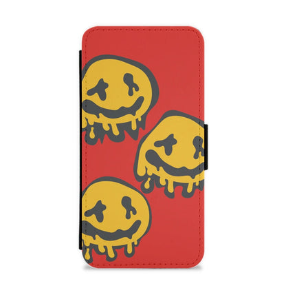 Dripping Smiley - Skate Aesthetic  Flip / Wallet Phone Case