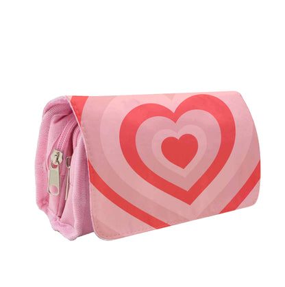 Red - Colourful Hearts Pencil Case