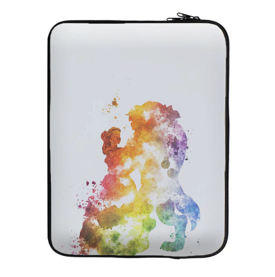 Watercolour Beauty and the Beast Disney Laptop Sleeve