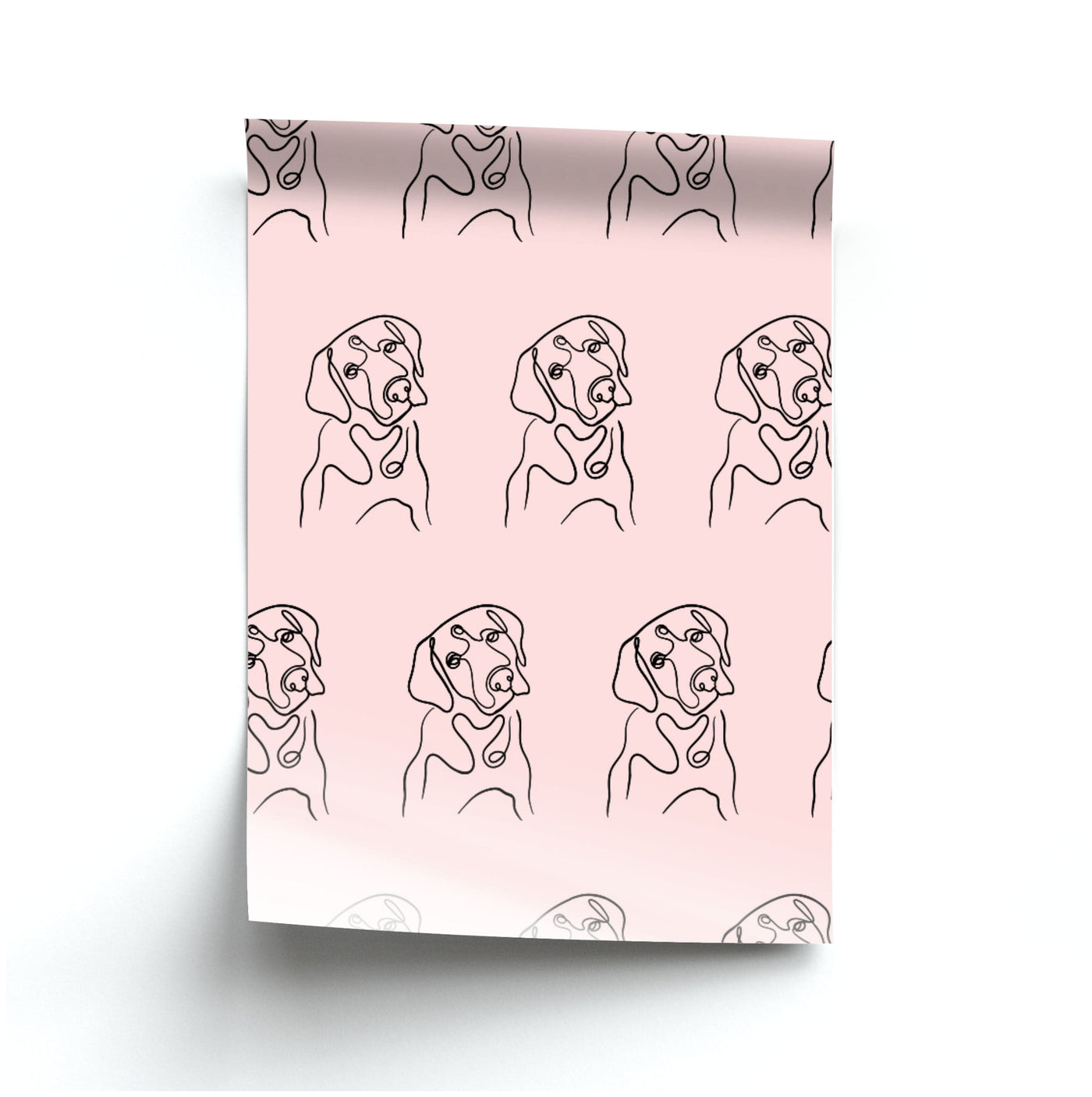 Labrador Outline - Dog Pattern Poster