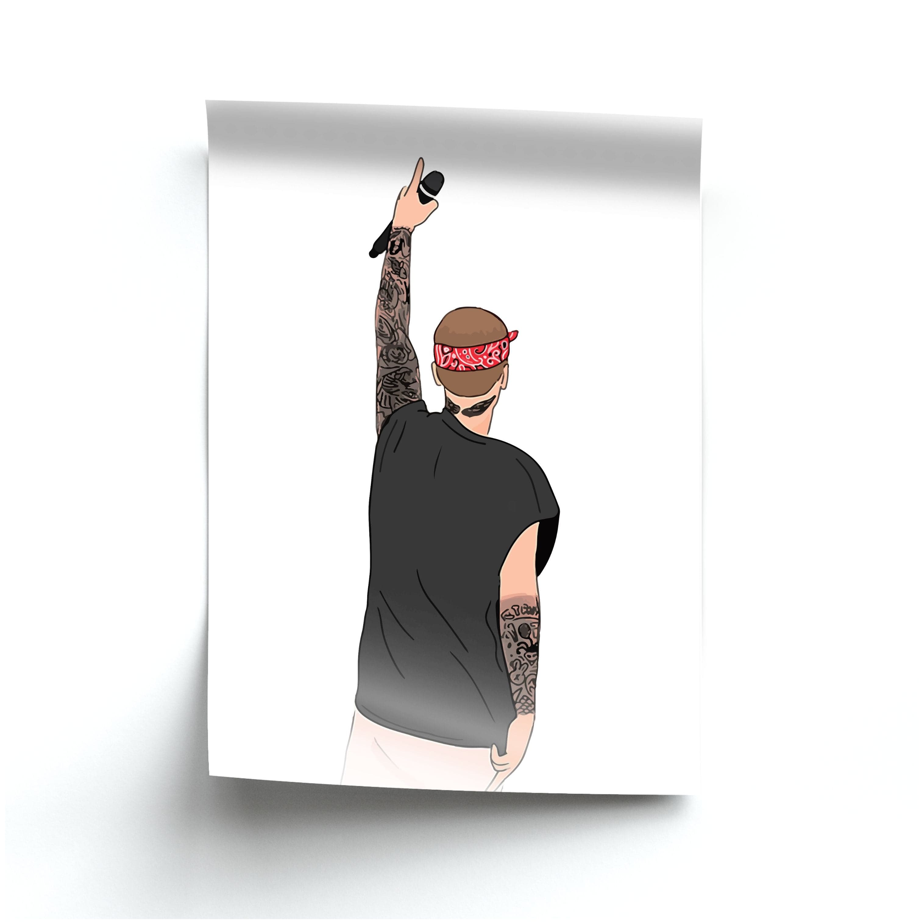 Bieber Back Concert Cartoon Poster