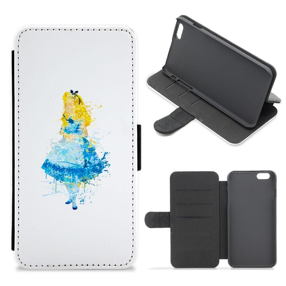 Watercolour Alice in Wonderland Disney Flip / Wallet Phone Case - Fun Cases