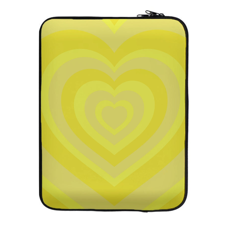 Yellow - Colourful Hearts Laptop Sleeve
