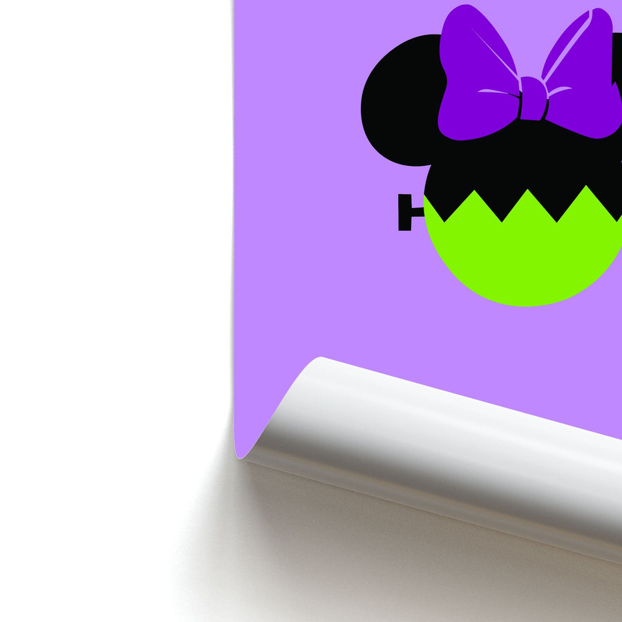 Frankenstein Minnie Mouse - Disney Halloween Poster