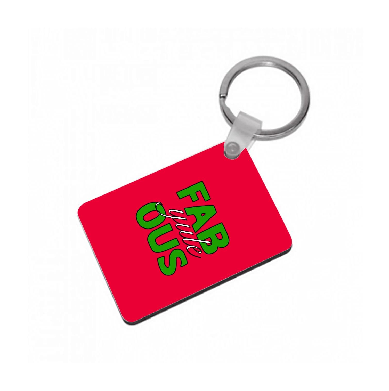 Fab-Yule-Ous Red - Christmas Puns Keyring