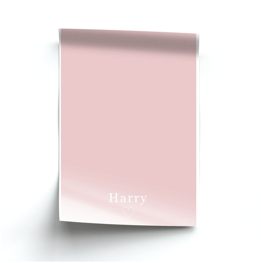 Harry - Pink Harry Styles Poster