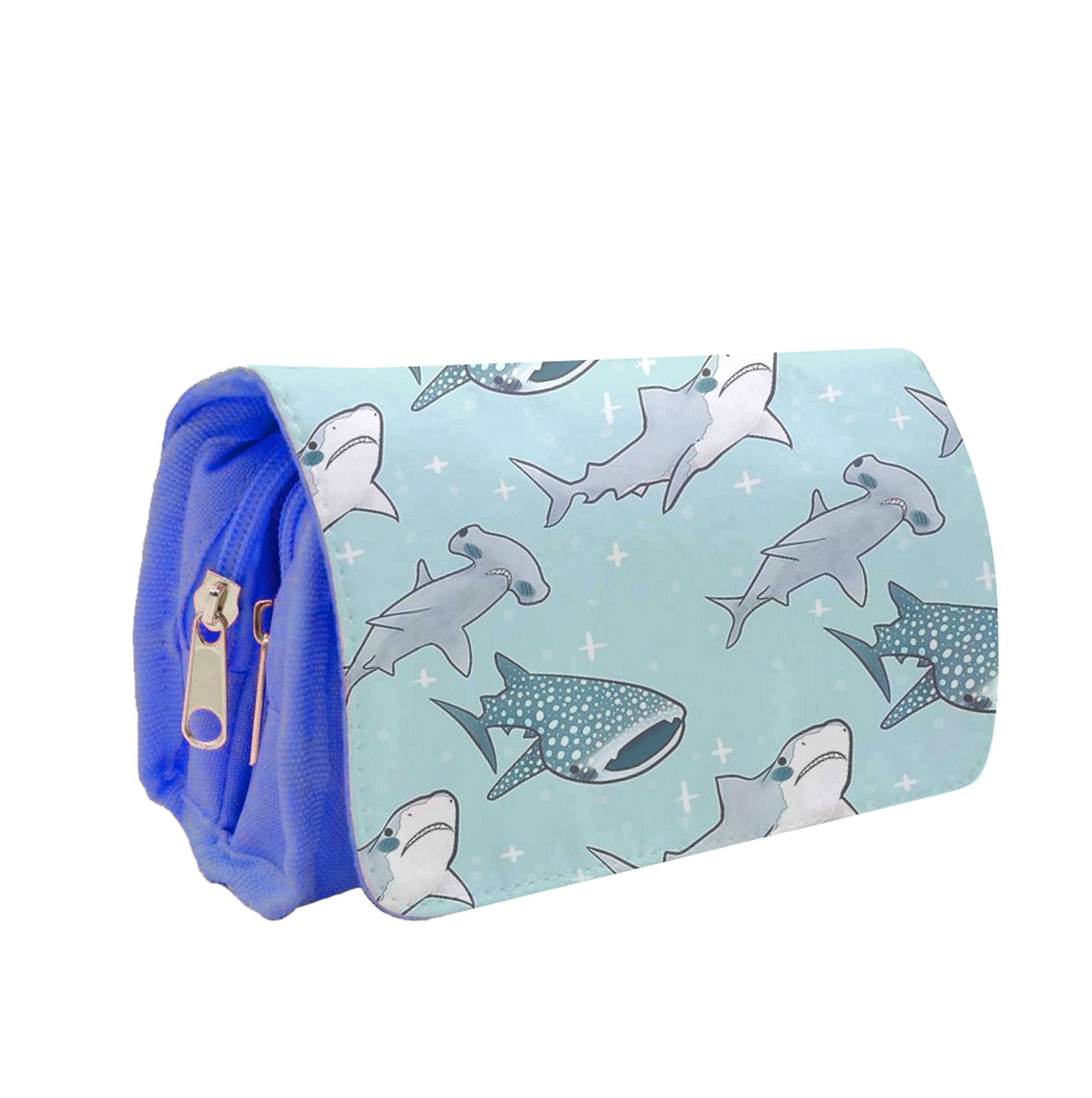 Shark Pattern Pencil Case